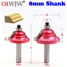 1pc High Quality Double Roman Ogee Edging Router Bit – Large – 8mm shank Dovetail Router Bit Cutter wood working