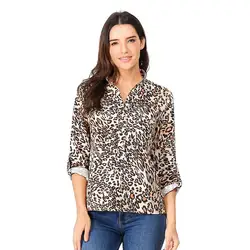 2019 рубашки Топы Blusas Feminina женские большие размеры Леопардовый принт Повседневная рубашка с длинным рукавом карман блузка Топ сексуальный