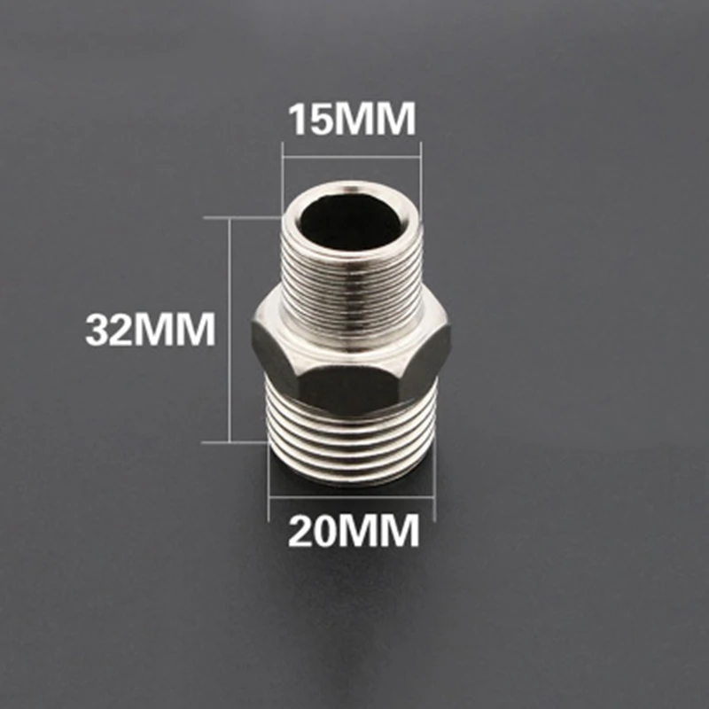 201 нержавеющая сталь 3/8 &quotBSP папа до 1/2&quot BSP Мужская резьба шестигранный редуктор