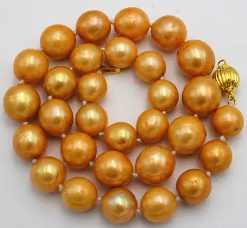 

NEW GORGEOUS HUGE 12-15 MM ROUND PEARL NECKLACE 18 INCH