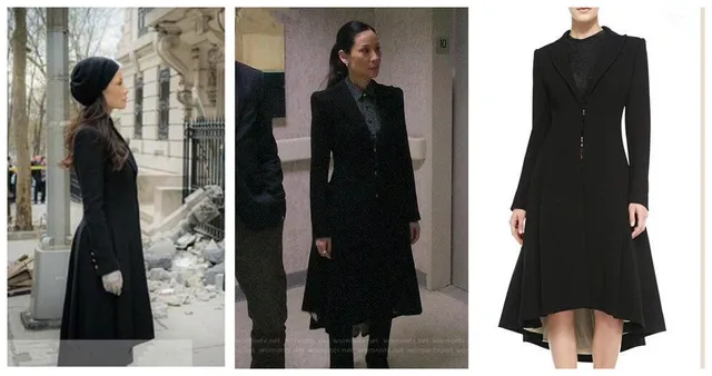 Jesień zima kobiety swallowtail wełna długa czarna trencz Sukienka Coats Slim Blazer sukienka 4XL 5XL plus rozmiar Goth Trench Outwear -