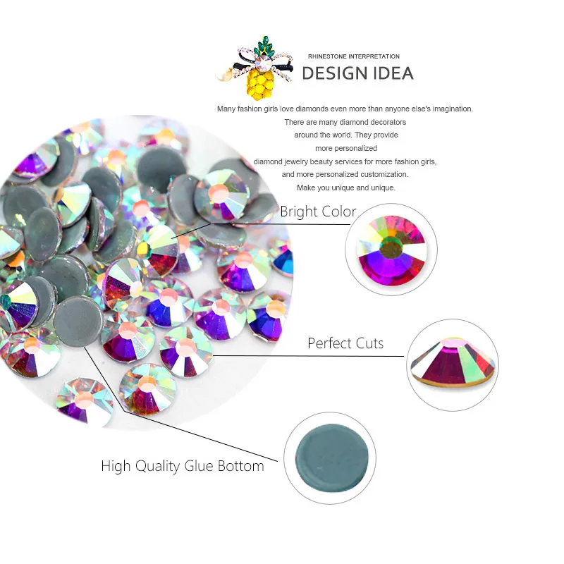 41 цвет 5 размеров высокое качество кристалл AB Горячая фиксация стразы стекло страз железо на белом горячей фиксации Стразы для DIY одежды B0890