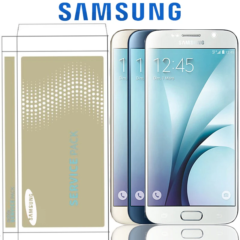 Оригинальный 5 1 ''дисплей для Samsung Galaxy S6 G920 G920i G920F G920W8 LCD Super AMOLED Замена с