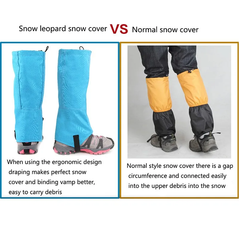 Уличные снежные наколенники лыжные гетры походные альпинистские Защита ног защита Спортивная безопасность Водонепроницаемые Гетры