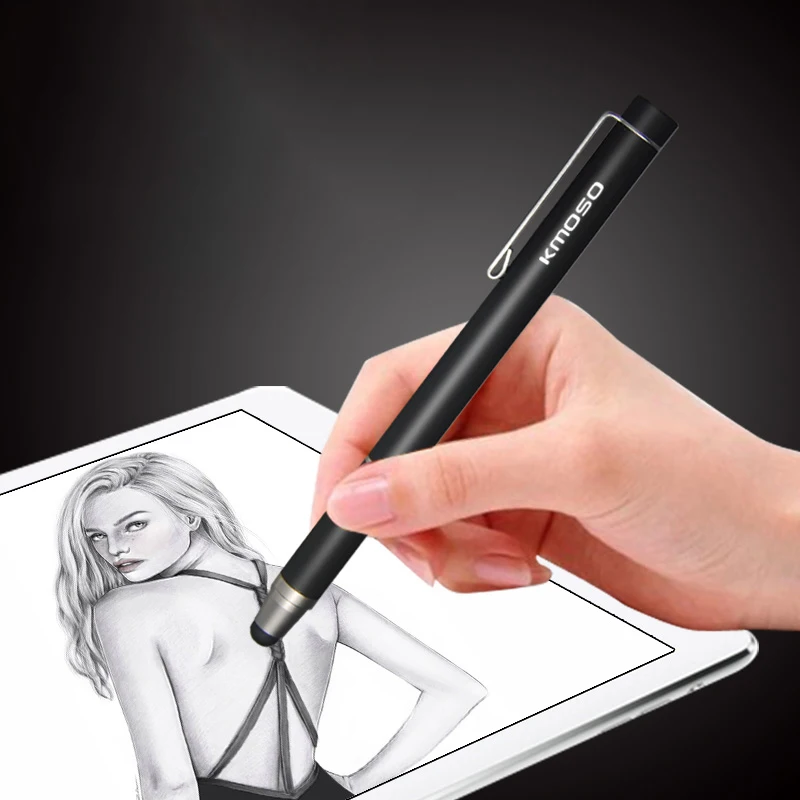 

Universal Metal Aluminum alloy Stylus Pencil for iPad Tablet Pc, Replaceable tip Screen Touch Pen with Clip for taking notes