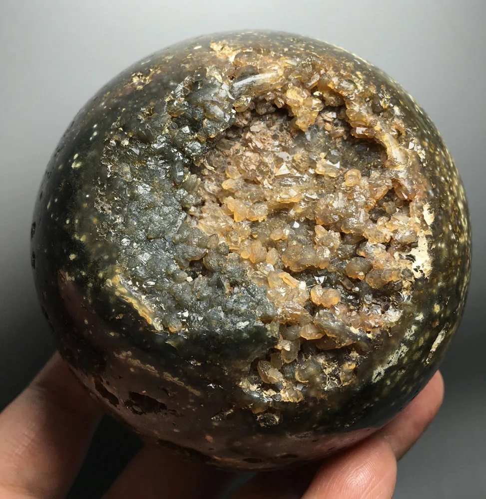 1059g натуральная Океаническая яшма кварцевый Сферический Кристалл мяч Исцеление Образцы камни и кристаллы минералов украшения дома подарок