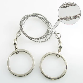 

Emergent Survival Wire Saw Camp Hike Outdoor Mountain climb Cut Hunt Fish hand Tool Fretsaw Bush craft Kit 550mm(21.6'')