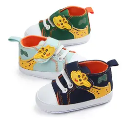 Модные милые кроссовки для малышей Giraff, детские пинетки с мягкой подошвой, обувь для новорожденных, хлопковая парусиновая обувь