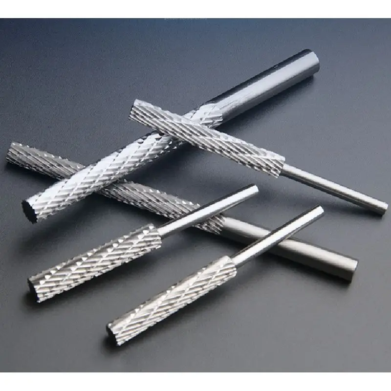 

Tungsten Steel Grinding Head Long Rotating File Tungsten-carbide Rotary Burrs Cylindrical Electric TC Cutters Milling Cutter