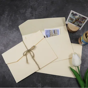 

5pcs Envelope Beige Blank Color Gift Envelopes for Wedding Letter Invitation Greeting Cards Paper Envelope Postcard Paper Bags