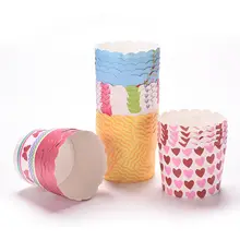 Милые бумажные Формы для кексов с принтом, форма для порционной выпечки, коробка для кексов, поднос для чашек, форма для торта, инструменты для украшения для детей, 50 шт