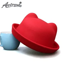 [AETRENDS] милые модные детские фетровые шляпы из шерсти для девочек, детские фетровые шапки Z-5308K