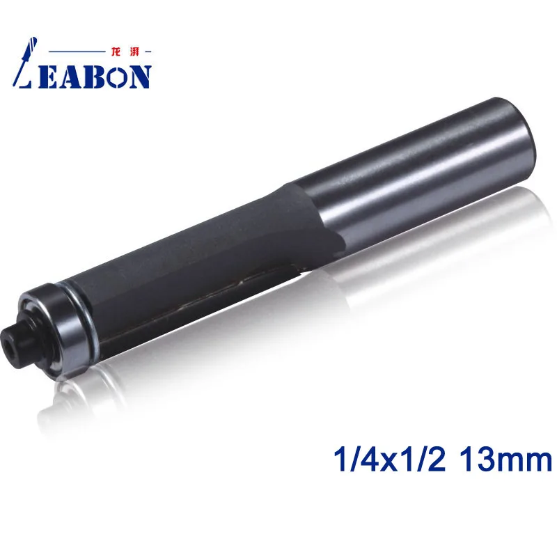 

LEABON 1/4x1/2 13mm Diameter trim cutter Straight Bit With Bearing for Wood/Acrylic proceesion