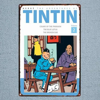 Tintin мультфильм кино жестяная вывеска металлическая пластина железная живопись детская комната настенный бар домашнее искусство Ремесло Декор 30X20 см DU-1078 - Цвет: DU1093