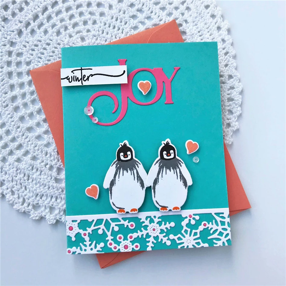 

Eastshape 6Pcs Penguins Metal Cutting Dies Stencil for DIY Scrapbooking Embossing Paper Cards Decorative Custom Craft Die