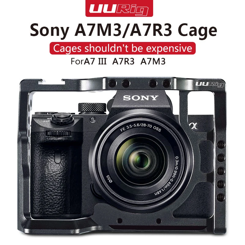 

Camera Cage for Sony a7iii A7M3 A7R3, Arca-Style Quick Release Plate Top Handle Grip