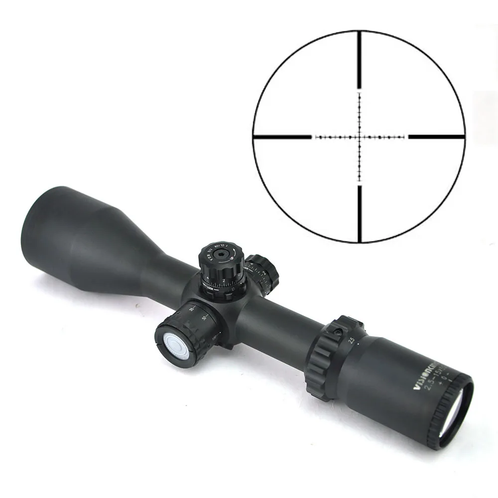 Visionking 2.5-15x50QZ 30 mm Tube Riflescope First Focal Plane Super Shockproof Rifle Scope Tactical Long Range | Спорт и