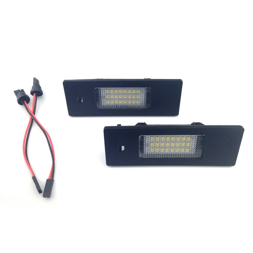 2 шт. 24 SMD Автомобильный светодиодный светильник номерного знака для BMW 1 серии 3 5 X