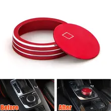 Araba iç alüminyum MMI topuzu konsol anahtarı düğme kapağı Trim çıkartması Audi için Fit A3 V8 2012-2016 araba Styling aksesuarları