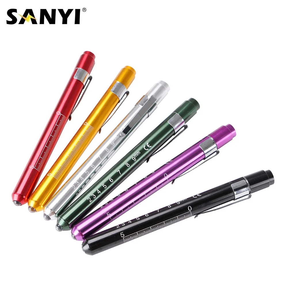 

Portable Medical First Aid Flashlight LED Work Light Pocket Penlight Torch With Pupil Gauge Measurement Doctor Nurse Diagnosis