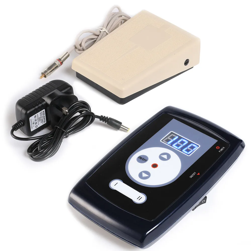 

2019 Tattoo New LCD Digital Tattoo Power Supply+ Foot Pedal + Clip Cord Kit P165 New Tattoo Power Cord