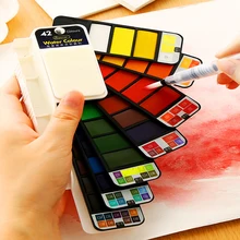 Акварельный пигмент набор Акварельная живопись Студенческая ручная роспись портативный твердый набор акварельных красок для начинающих живопись товары для рукоделия