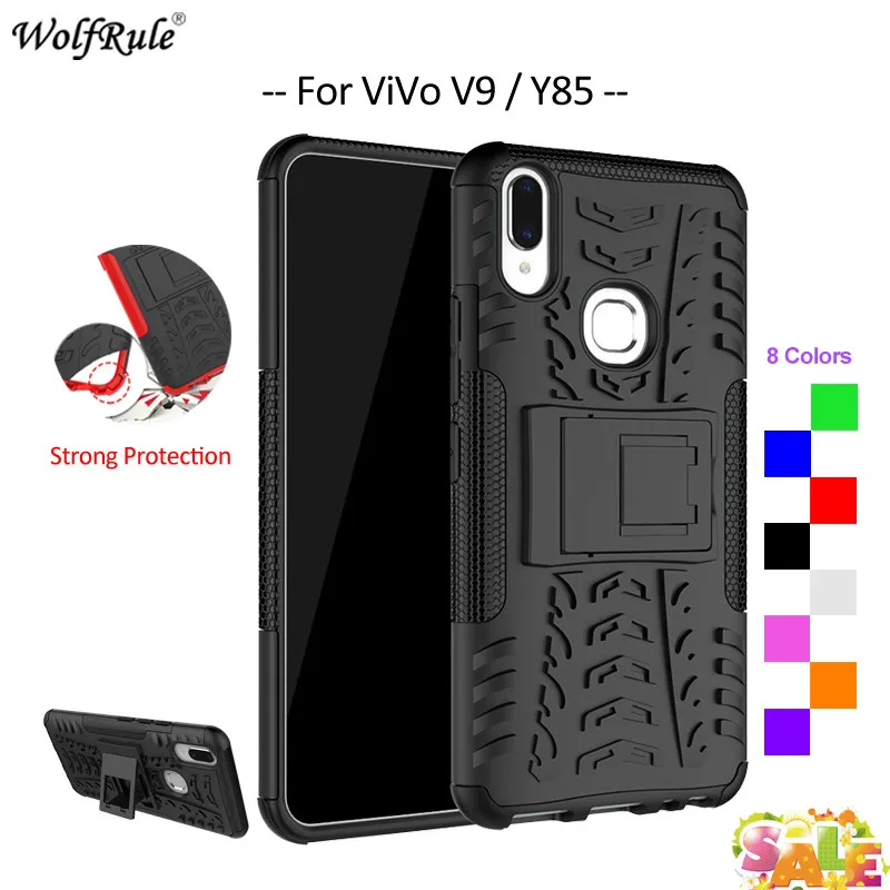 For Cover ViVo V9 Case WolfRule TPU & PC Armor Holder