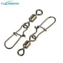 TSURINOYA 20 шт. 7#10# Rolling Вертлюги Кольцо Разъем булавки нержавеющая сталь оснастки рыболовный крючок Разъем Pesca Acesorios