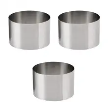 3 шт. Профессиональная форма для торта из нержавеющей стали 8 см Форма для выпечки пищевое кольцо пресс-набор для приготовления пищи презентация Rosti пресс-форма для еды