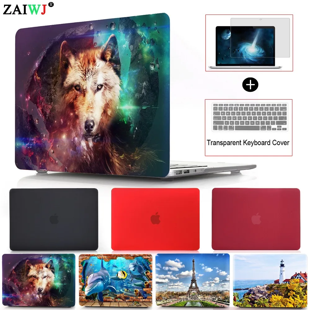 Новый чехол для ноутбука ZAIWJ MacBook Air Pro Retina 11 12 13 15 Mac book 3 4 дюймов с сенсорной панелью