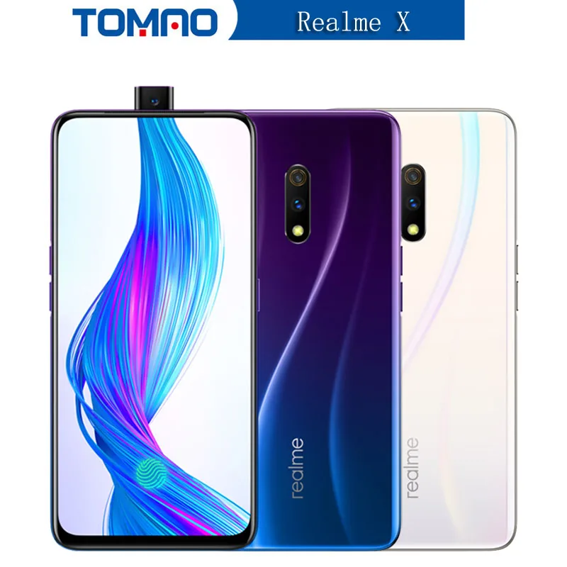 Смартфон OPPO Realme X, 6,53 дюймов, FHD+ AMOLED, 3765 мАч, 6 ГБ ОЗУ, 64 Гб ПЗУ, Восьмиядерный процессор Snapdragon 710, 2,2 ГГц, 4G
