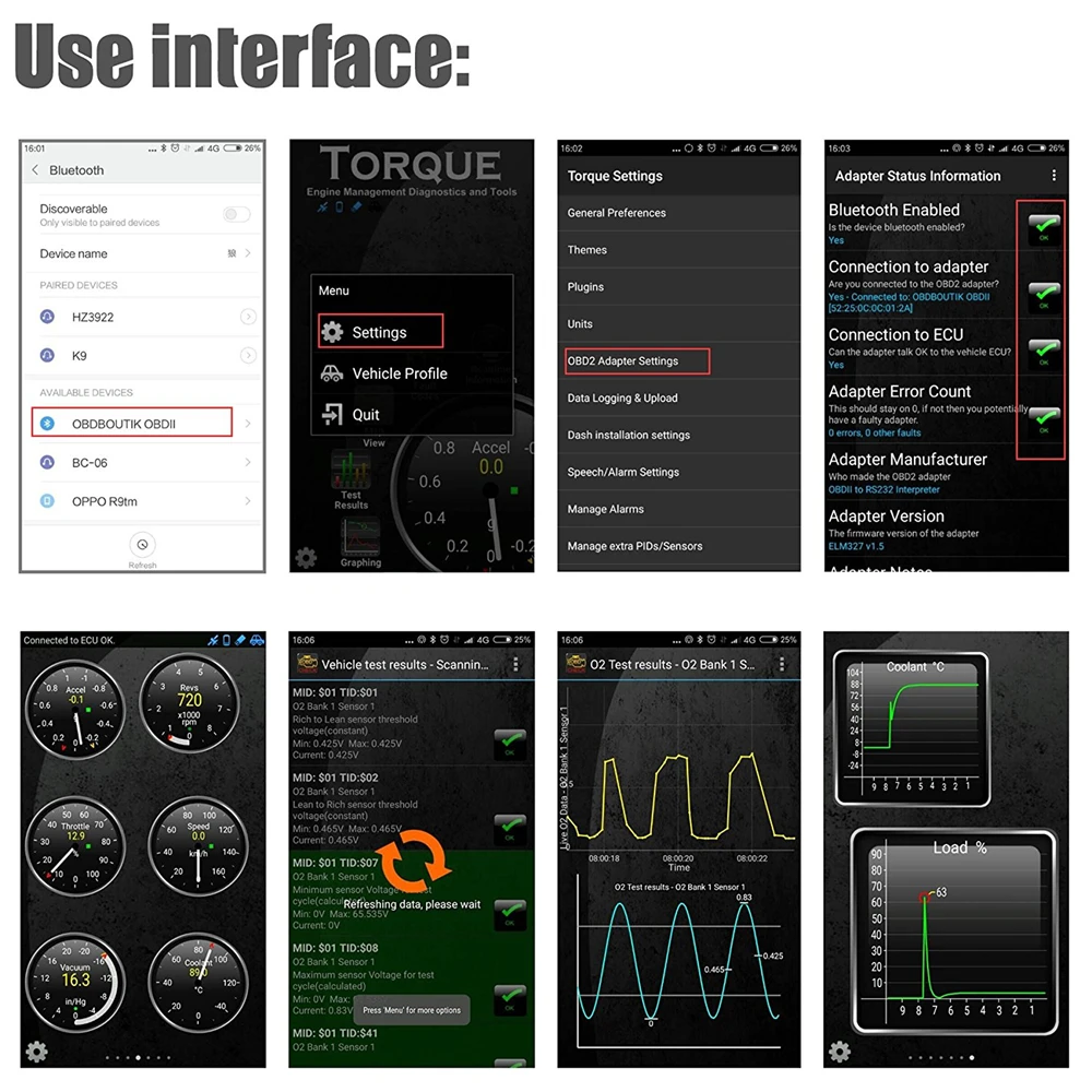 Универсальный OBD2 KONNWEI KW910 Bluetooth ELM327 V 1 5 сканер для Android АВТО OBDII средство