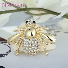 European And American Big Cute Bee Brooch CZ Brooch Pin Collar Cardigan Dress Female Jewelry Brooches