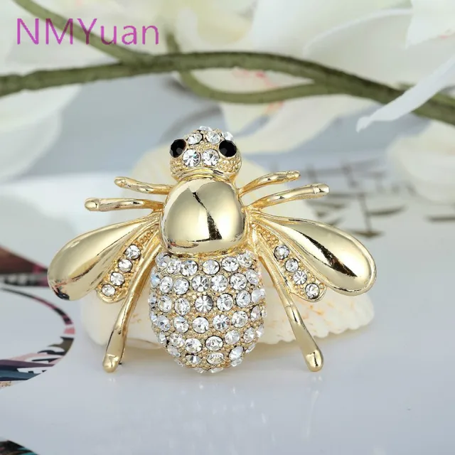 European And American Big Cute Bee Brooch CZ Brooch Pin Collar Cardigan Dress Fe European And American Big Cute Bee Brooch CZ Brooch Pin Collar Cardigan Dress Fe