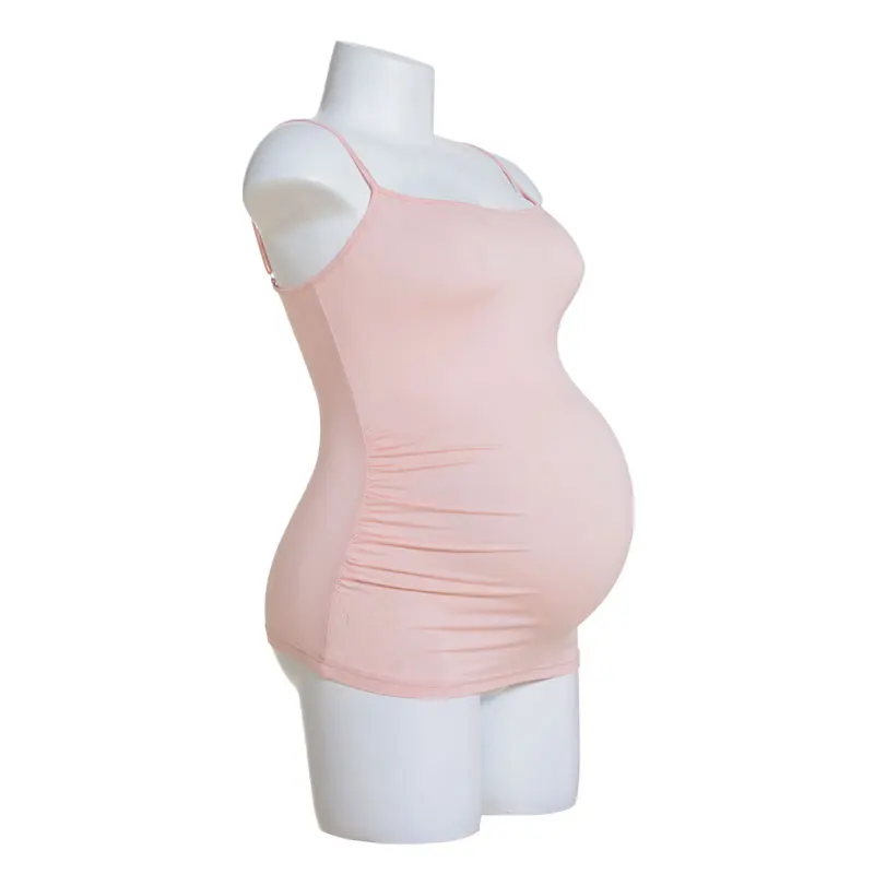 Летний пояс для беременных gravida модал камисоль для беременных женщин Одежда для беременных - Цвет: Розовый
