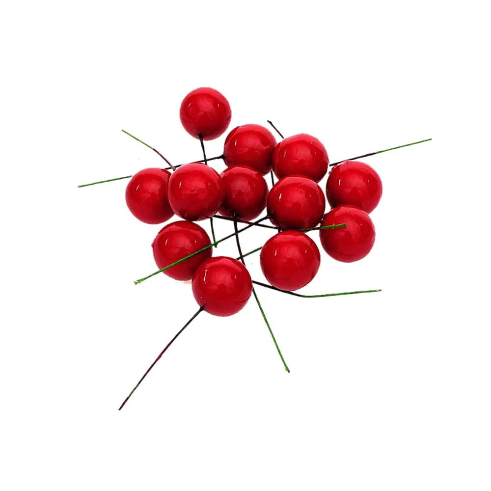 12Pcs Artificial Christmas Tree Decoration Simulation Cherry Decorative Xmas tree decorations Pendant for home F301204 | Дом и сад