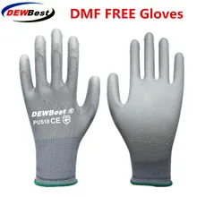 Защитные перчатки, рабочие с высококачественным нейлоновым трикотажным полиуретановым покрытием, садовые перчатки