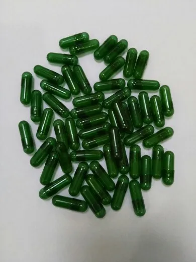 

Closed (1000pcs/lot) 0# Translucent Light Green HPMC Vegetable Capsules Empty Vegetarian (Vegi) Capsule-Caps and Bodies Joined