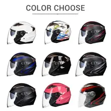 Open Face Dual Lens Visors Moto Helmet