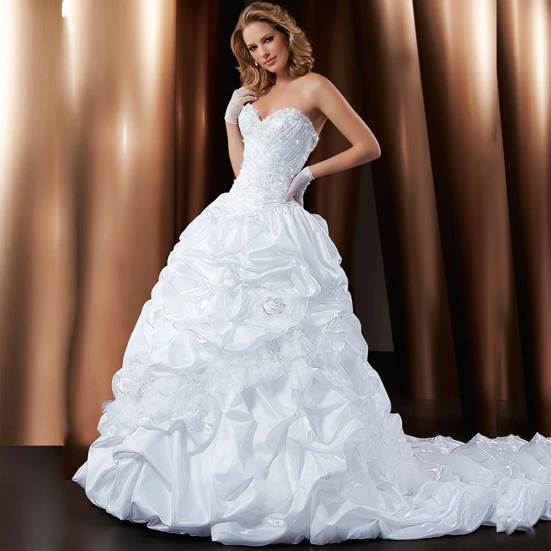 Satin Lace Detachable Skirt Wedding Dresses Ball Gown 2015 China ...