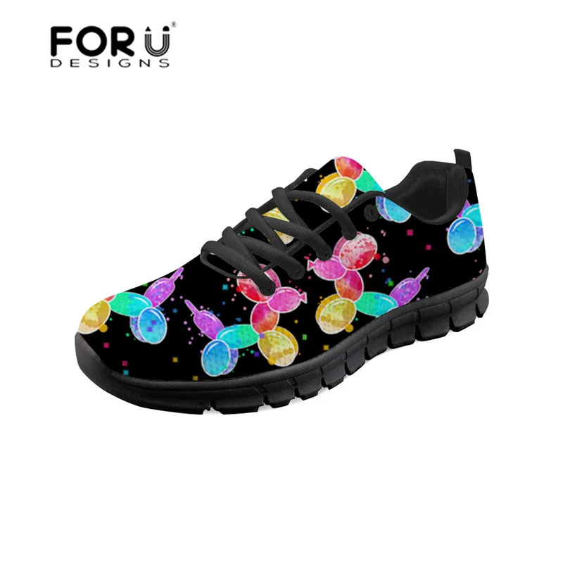 FORUDESIGNS Female Casual Shoes Balloon Dogs Printing Flats Women's