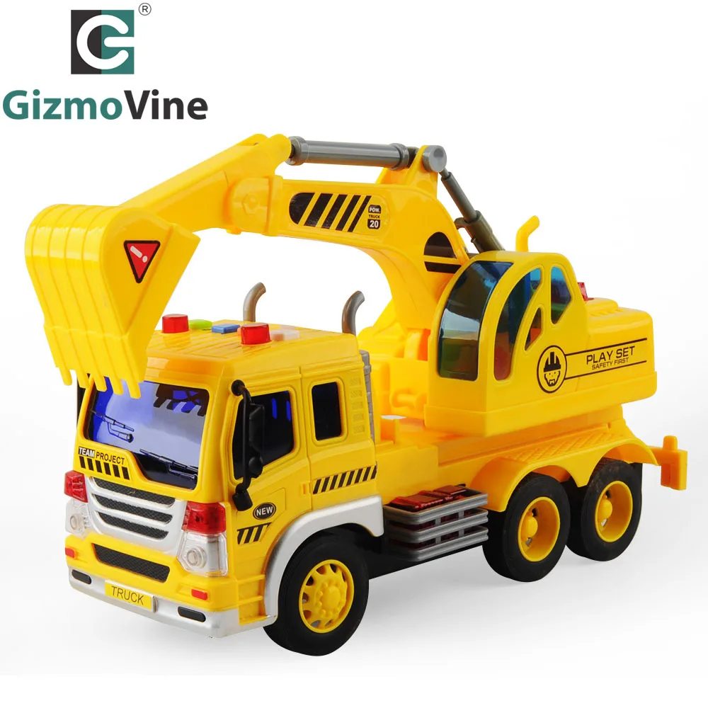 GizmoVine Details about Kids Engineering font b Vehicle b font Inertial Car Crane Truck Model font