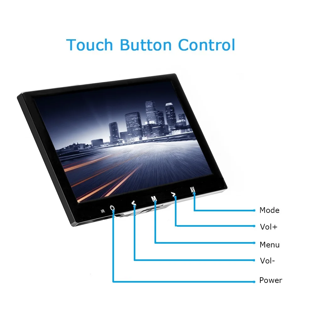 9 дюймов TFT lcd цветной видео монитор CCTV монитор экран HDMI VGA BNC AV вход для ПК CCTV безопасности и стенд вращающийся экран