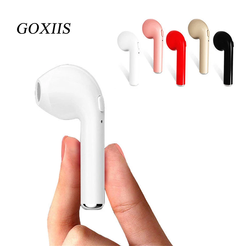 Goxiis i7 mini bluetooth стерео наушники без слушателя с микрофоном hands free гарнитура для xiaomi
