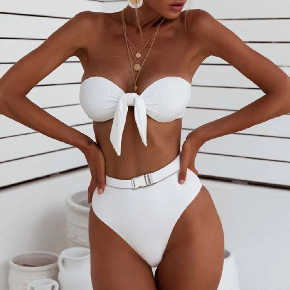 

Bandeau Bandage Bikini Set women Push-Up Brazilian Swimwear Beachwear Swimsuit sexy bathing suit maillot de bain fille 10#