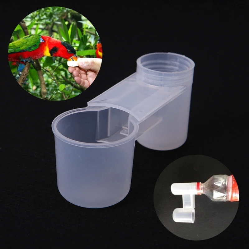 

Plastic Pet Bird Drinker Feeder Water Bottle Cup For Chicken Pigeon Home Garden