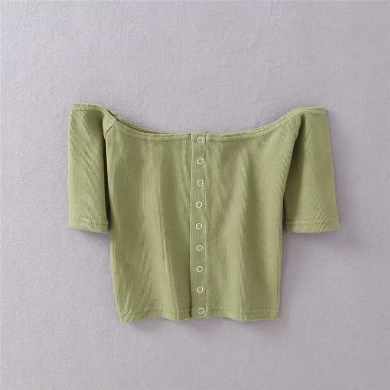 Летний Стиль тонкий рукав нить короткий рукав Футболка сексуальный брезент сумка бедра платье Модный комплект - Цвет: Army Green - T-shirt