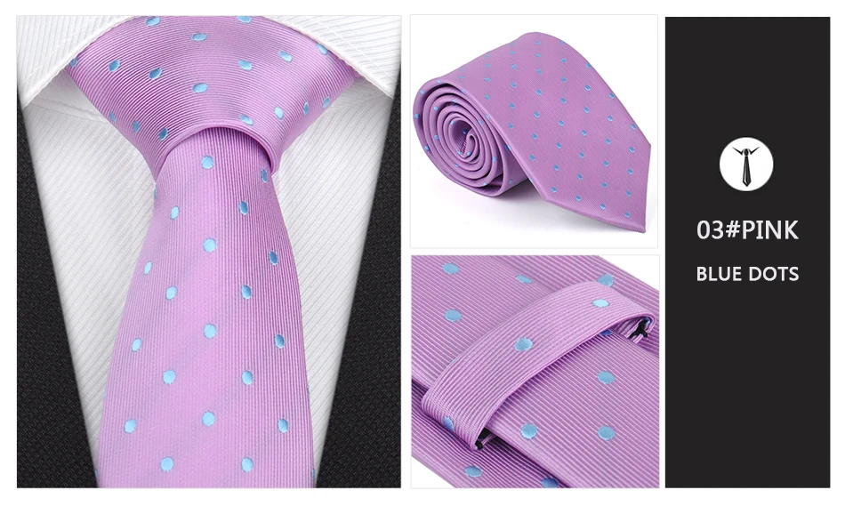 Cicitree Новый 8.5 см Мода 2017 г. большой/маленький горошек Для мужчин Галстук жаккардовые галстуки для официальных Бизнес Свадебные отец Для