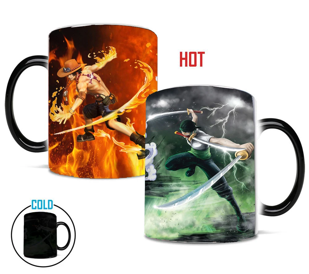 Кофейные кружки Gear four Super Luffy Ace Zoro Термочувствительная кружка лучшие подарочные