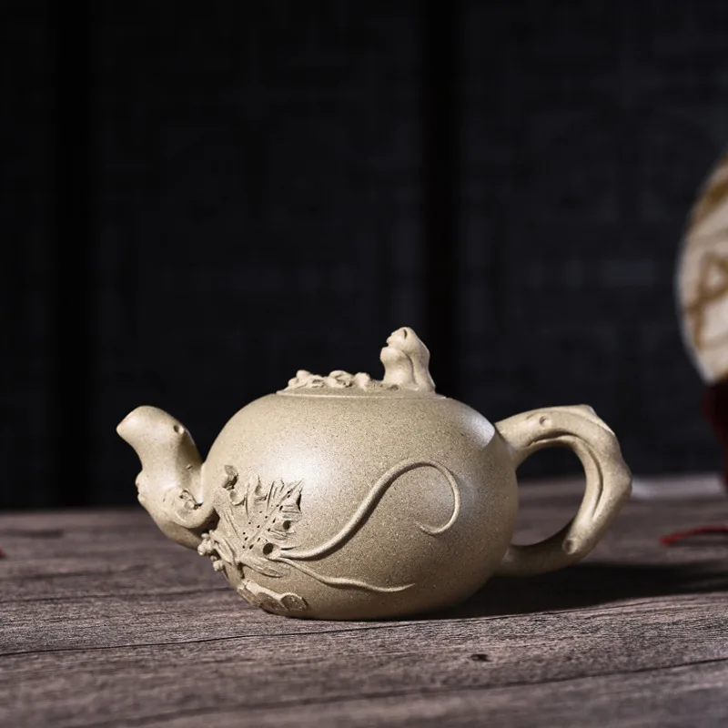 

Goods Full Manual Raw Ore Grey Lime Mud Section Mud Grape Kettle Kungfu Online Teapot Tea Set A Piece Of Generation Hair